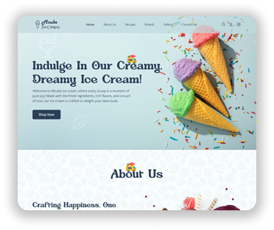 Ice cream Website